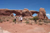 Two archways, and the wind blows away my cap
